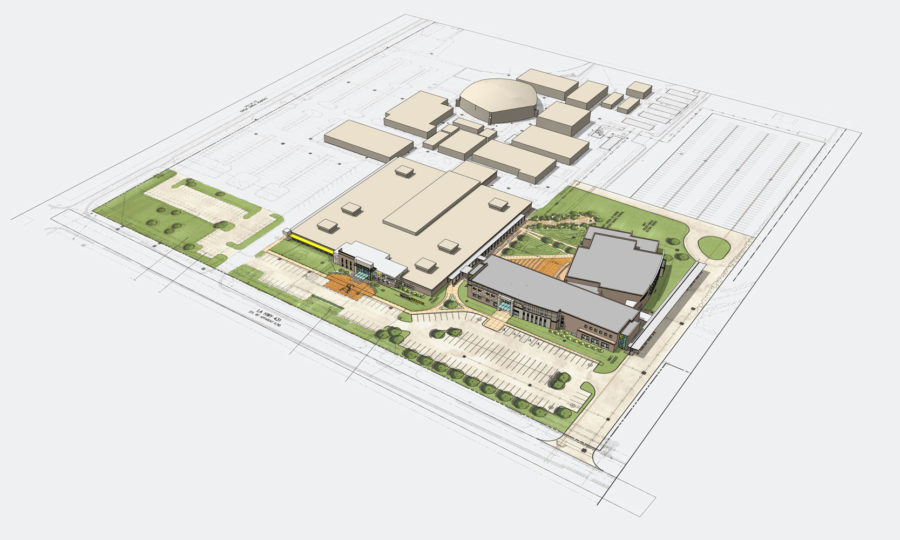 axon rendering of campus