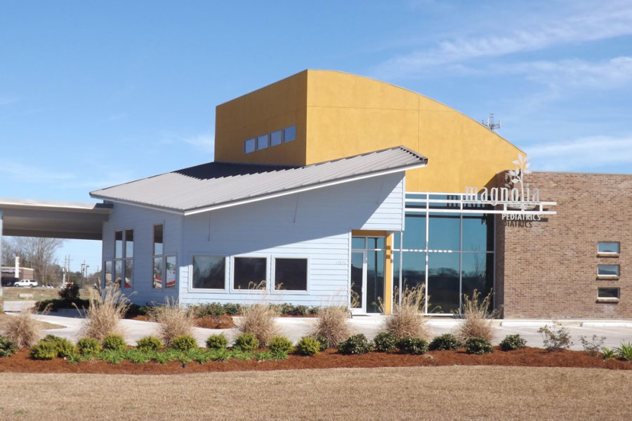 Bright exterior of Magnolia Pediatrics