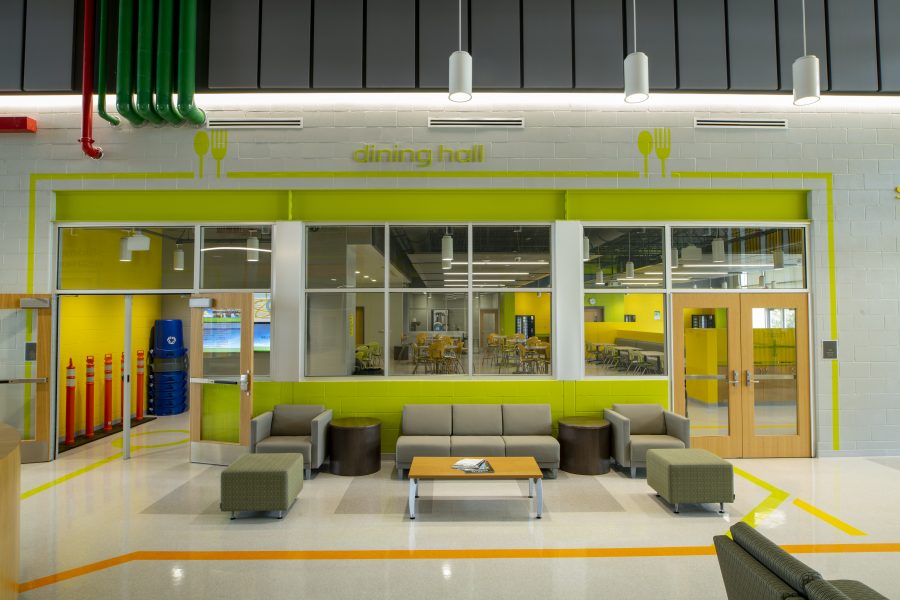 Dining hall entry from the student commons