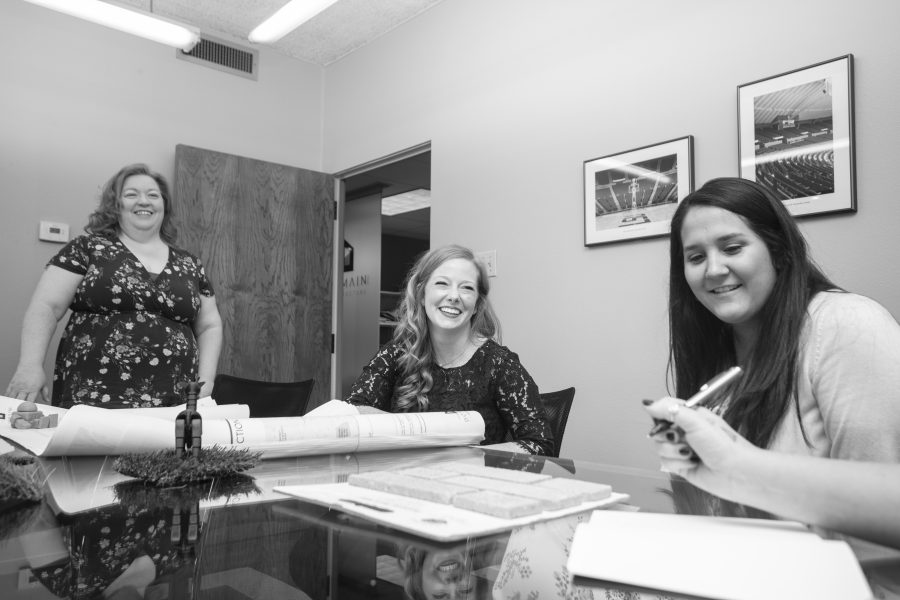 Stephanie, Jessica, and Kirstie working together