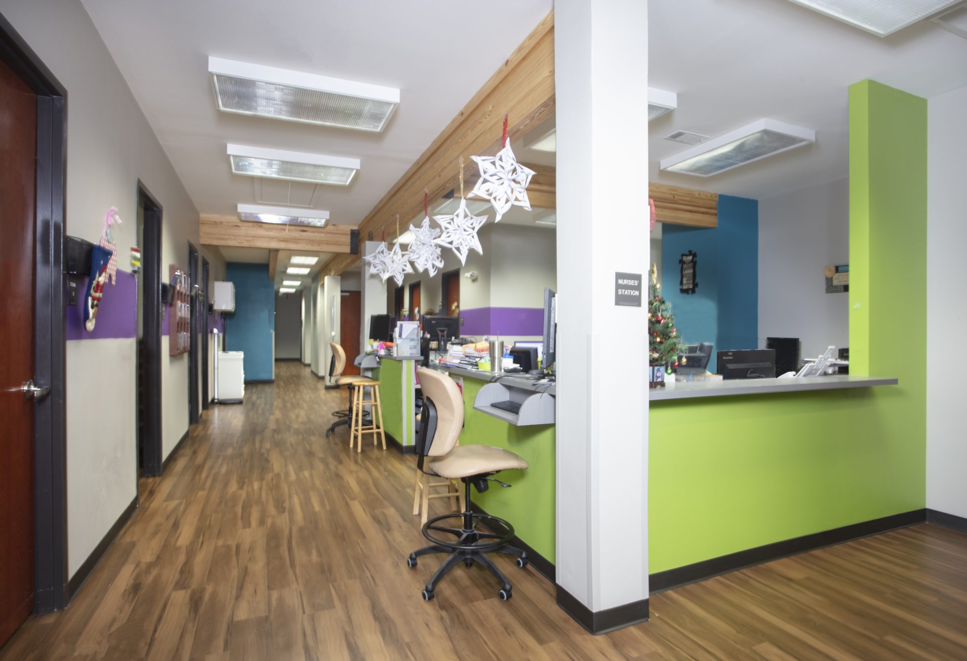 Nurses' station in St. Elizabeth Pediatric Clinic.