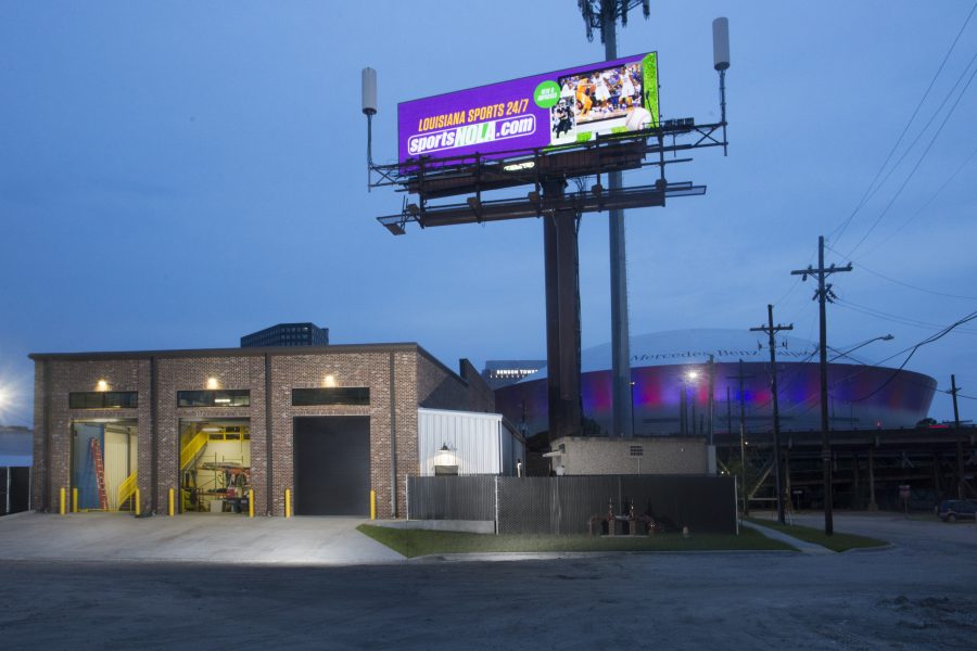 Lamar New Orleans exterior with view of the Superdome