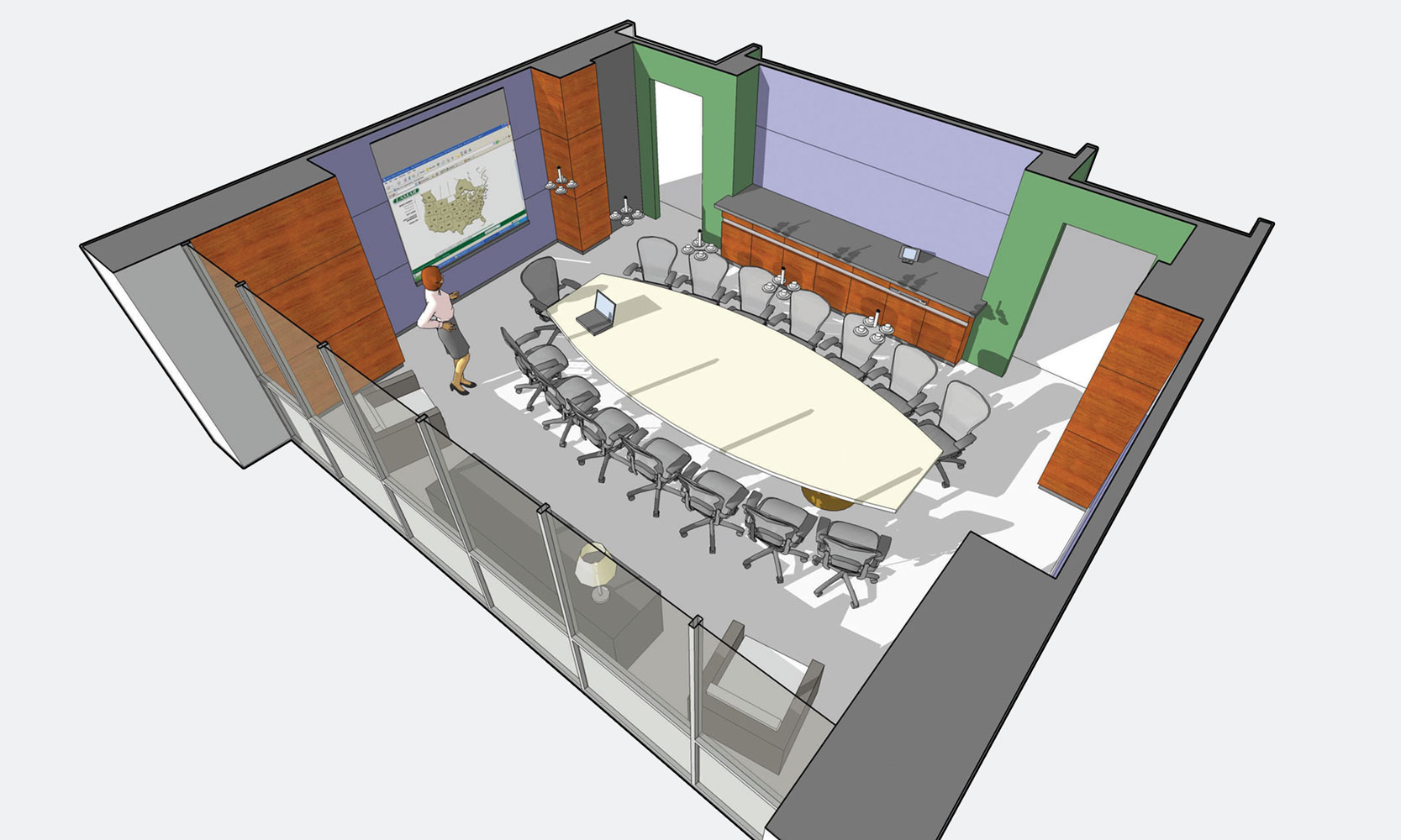 rendering of board room